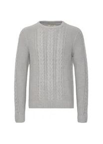 Strickfleece-Pullover Blend "Strickpullover BHBASIM", Herren, Gr. L, grau (stone mix), Obermaterial: 50% Baumwolle CO. 47% Polyacryl PAN. 3% Nylon NY., Pullover