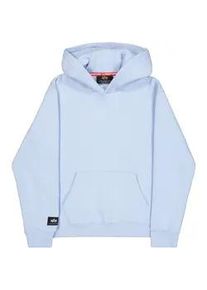 Hoodie Alpha Industries "Label Hoodie Backprint ", Herren, Gr. M, artic blau, Obermaterial: 80% Baumwolle, 20% Polyester, regular fit, Sweatshirts Hoodie