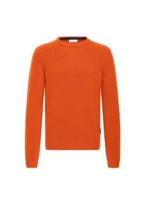 Strickfleece-Pullover Casual Friday "Strickpullover CFKarl", Herren, Gr. S, orange (burnt ochre), Obermaterial: 80% Wolle WO. 20% Polyamid PA., Pullover