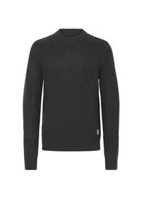 Strickfleece-Pullover Blend "Strickpullover BHMRibi", Herren, Gr. L, grau (stone mix), Obermaterial: 100% Polyacryl PAN., Pullover