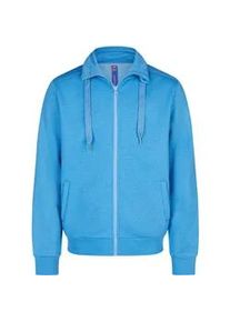 Sweatjacke SALZHAUT "Sweatjacke MOOL", Herren, Gr. 3XL, blau (ocean blau), Obermaterial: 55% Baumwolle CO (CMIA). 45% Polyester PES., Sweatjacken Sweatjacke