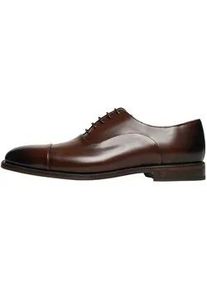 Schn&uuml;rschuh Henry Stevens "Marshall CO1 Businessschuh", Herren, Gr. 43,5, schwarzbraun, Kalbsleder, Schuhe Schn&uuml;rschuh, Herren Halbschuhe Leder handgefertigt, Anzugschuhe