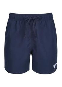 Badeshorts Reebok "Yale", Herren, Gr. XL, N-Gr, blau (vector navy), Microfaser, Polyester, clean, unifarben, Badehosen Badeshorts, mit Kordelzug und elastischem Bund, mit Logo, basic
