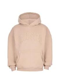 Kapuzenpullover DROPSIZE "Dropsize RAW EDGES SEAM HOODIE", Herren, Gr. XS, taupe, 70% Baumwolle, 30% Polyester, mehrfarbig, oversize, ohne Ausschnitt, Pullover Kapuzenpullover