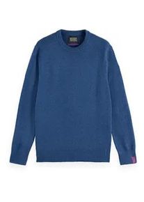 Scotch & Soda Sweater SCOTCH & SODA "Strickpullover Soft Knit Regular Fit Crew Neck", Herren, Gr. M, blau (dunkelblau), Obermaterial: 62% Polyacryl PAN. 30% Nylon NY. 6% Wolle mw. 2% Elasthan EL., Sweatshirts Sweater