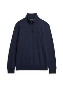 Sweatshirt Superdry "Sweatshirt Essential Logo Henley", Herren, Gr. XXL, blau, Obermaterial: 70% Baumwolle CO. 30% Polyester PES., Sweatshirts Sweatshirt