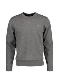 Sweater Gant "Strickpullover CLASSIC COTTON C-NECK", Herren, Gr. M, grau, Obermaterial: 100% Baumwolle CO., Sweatshirts Sweater