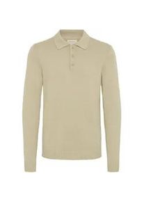 Strickfleece-Pullover Blend "Strickpullover BHDENO", Herren, Gr. S, grau (plaza taupe), Obermaterial: 50% Baumwolle CO. 50% Polyacryl PAN., Pullover