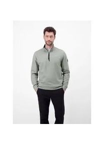 Sweater Lerros "SELA", Herren, Gr. 3XL, pearl grau, Sweatware, Obermaterial: 90% Baumwolle, 10% Polyester, unifarben, normal h&uuml;ftbedeckend, Rundhals, B&uuml;ndchen, Sweatshirts Sweater, mit Troyer-Rei&szlig;verschluss