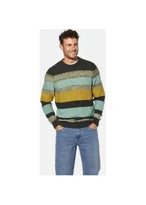 Stehkragenpullover Babista "Pullover TESSIBOSO", Herren, Gr. XXL, gr&uuml;n (oliv gestreift), Obermaterial: 100% Baumwolle CO., Pullover Stehkragenpullover