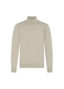 Rollkragenpullover Blend "Rollkragenpullover BHCarsten", Herren, Gr. M, wei&szlig; (bone wei&szlig; melange), Obermaterial: 100% Polyester PES., Pullover Rollkragenpullover
