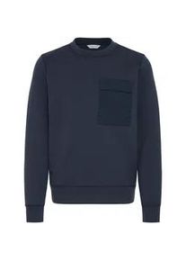 Longpullover Casual Friday "Sweater CFVIDAR", Herren, Gr. S, blau (schwarz navy), Obermaterial: 80% Viskose CV. 13% Polyester PES. 7% Elasthan EL., Pullover Longpullover