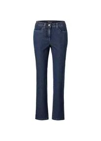 Regular-fit-Jeans GOLDNER "Klassische Jeanshose Carla", Damen, Gr. 42, N-Gr, blau (dunkelblau), Obermaterial: 78% Baumwolle CO. 20% Polyester PES. 2% Elasthan EL., Jeans