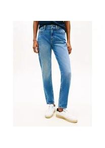Tommy Hilfiger Slim-fit-Jeans TOMMY JEANS "MR SLIM", Damen, Gr. 33, L&auml;nge 32, denim medium, Denim/Jeans, Obermaterial: 99% Baumwolle, 1% Elasthan, unifarben, slim fit lang, Jeans Slim-fit-Jeans
