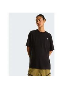 T-Shirt The North Face "W TNF ESSENTIAL SIMPLE DOME OS SS TEE", Damen, Gr. L, tnf schwarz, Obermaterial: 100% Baumwolle, normal, Rundhals, Shirts T-Shirt, Oversized Passform, kurze &Auml;rmel, f&uuml;r aktive Aktivit&auml;ten