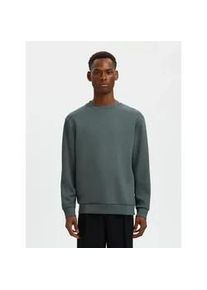 Sweatshirt Selected "SLHEMANUEL SOFT CREW NECK SWEAT NOOS", Herren, Gr. M, balsam gr&uuml;n, angeraute Sweatware, Obermaterial: 77% Viskose, 18% Polyester, 5% Elasthan, unifarben, regular fit h&uuml;ftlang, Rundhals, Rippb&uuml;ndchen, Sweatshirts Sweatshirt