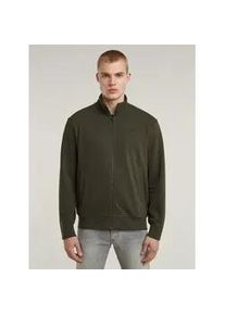 G-Star Raw Strickpullover G-STAR "Nifous Zip Thru Sweatshirt", Herren, Gr. M, asfalt, Obermaterial: 58% Baumwolle, 42% Polyester, Pullover Strickpullover