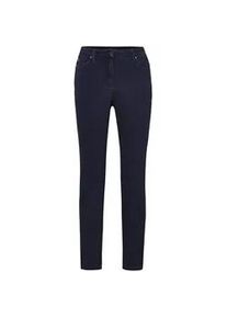 Regular-fit-Jeans GOLDNER "Kurzgr&ouml;&szlig;e Lange Freizeithose BELLA mit Formbund", Damen, Gr. 19, K-Gr, blau (dunkelblau), Obermaterial: 65% Baumwolle CO. 31% Polyester PES. 4% Elasthan EL., Jeans