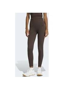 Trainingstights Adidas PERFORMANCE "WE KNIT 1/1 L", Damen, Gr. M, N-Gr, aurora coffee, Obermaterial: 72% Polyamid, 22% Polyester, 6% Elasthan, Hosen, nahtloses Strickmaterial, st&uuml;tzend, mit CLIMACOOL