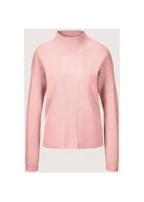 Madeleine Mode Longpullover MADELEINE "Strickpullover Kaschmir-Pullover mit Pointelle-Muster", Damen, Gr. 40/42, rosa (puderros&eacute;), Obermaterial: 90% Schurwolle WV. 10% Kaschmir WS., Modern, normal, Pullover Longpullover, Mit Ripp-und Ajourstrick