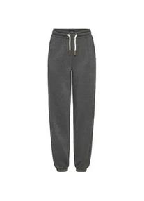 Sweathose oxmo "Sweathose OXMILLE", Damen, Gr. XS, N-Gr, grau (dunkelgrau melange), Obermaterial: 55% Polyester PES. 45% Baumwolle CO., Hosen Sweathose