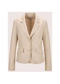 Madeleine Mode Kurzblazer MADELEINE "Blazer Blazer in modischer Kurzform", Damen, Gr. 44, beige (berber), Obermaterial: 54% Leinen LI. 36% Viskose CV. 9% Polyester PES. 1% Elasthan EL., Blazer Kurzblazer