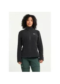 Fleecejacke Jack Wolfskin "TAUNUS 200 FZ W", Damen, Gr. XL (46), schwarz, Obermaterial: 100% POLYESTER; Futter: 100% POLYESTER, Jacken Fleecejacke