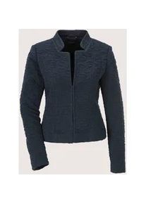 Madeleine Mode Jackenblazer MADELEINE "Jerseyblazer Moderner Businessblazer mit Leo-Muster", Damen, Gr. 40, blau (marine), Obermaterial: 80% Polyester PES. 17% Viskose CV. 3% Elasthan EL., Modern, Blazer, Jersey Blazer, Leomuster