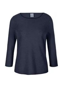 Madeleine Mode Longpullover MADELEINE "Strickpullover Kaschmirpullover mit U-Boot-Ausschnitt", Damen, Gr. 34, blau (marine), Obermaterial: 100% Kaschmir WS., Modern, normal, Pullover Longpullover, Kaschmirpullover mit 3/4 Arm