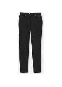 Madeleine Mode Regular-fit-Jeans MADELEINE "Jeans Mid Waist Skinny-Hose mit Fransen", Damen, Gr. 34, N-Gr, schwarz, Obermaterial: 92% Baumwolle CO. 6% Polyester PES. 2% Elasthan EL., Jeans