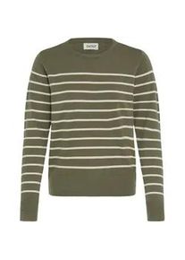 Strickfleece-Pullover oxmo "Strickpullover OXFKEANA", Damen, Gr. S, gr&uuml;n (dusty olive mix), Obermaterial: 50% Viskose CV. 28% Polyester PES. 22% Nylon NY., Pullover