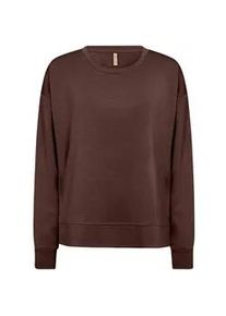 Strickpullover soyaconcept "Soya Concept Sweater SC_BANU", Damen, Gr. L, 8694 hot fudge, Obermaterial: 48% Modal, 48% Polyester, 4% Elasthan, Pullover Strickpullover