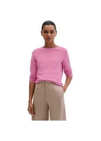 Marc O'Polo Strickpullover MARC O'POLO "aus softem Organic Cotton", Damen, Gr. M, mellow rose, Obermaterial: 100% Baumwolle, unifarben, U-Boot-Ausschnitt, Pullover Strickpullover