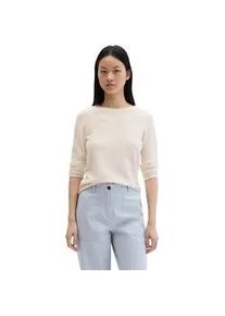 Marc O'Polo Strickpullover MARC O'POLO "aus softem Organic Cotton", Damen, Gr. S, wei&szlig; cotton, Obermaterial: 100% Baumwolle, unifarben, U-Boot-Ausschnitt, Pullover Strickpullover