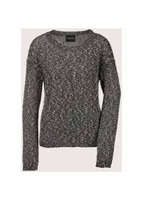 Madeleine Mode Longpullover MADELEINE "Pullover Pullover mit Metallic-Effekt", Damen, Gr. 36/38, wei&szlig; (wollwei&szlig;), Obermaterial: 40% Polyester PES. 35% Baumwolle CO. 25% Viskose CV., Modern, normal, Pullover Longpullover