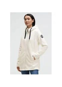 Fleecejacke SOCCX, Damen, Gr. M, wei&szlig;, Fleece, Material: 100% Polyester, Futter: 100% Polyester, unifarben, regular fit lang, eingesetzt gerader Abschluss, Jacken Fleecejacke