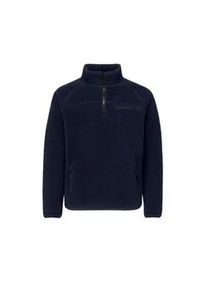 Kapuzenpullover BRANDIT "Brandit Herren Teddyfleece Troyer", Damen, Gr. 5XL, navy, 100% Polyester, unifarben, normal, amerikanischer Ausschnitt, Pullover Kapuzenpullover