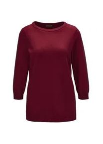 Strickpullover GOLDNER "Kurzgr&ouml;&szlig;e Pullover aus hochwertigem Garn", Damen, Gr. 19, blau (tintenblau), Obermaterial: 95% Baumwolle CO. 5% Kaschmir WS., figurumspielend, Tubular, Pullover Strickpullover, Ohne