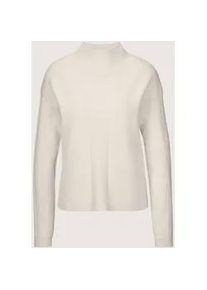 Madeleine Mode Longpullover MADELEINE "Strickpullover Kaschmir-Pullover mit Pointelle-Muster", Damen, Gr. 36/38, wei&szlig; (wollwei&szlig;), Obermaterial: 90% Schurwolle WV. 10% Kaschmir WS., Modern, normal, Pullover Longpullover, Mit Ripp-und Ajourstrick