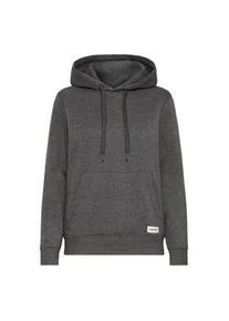 Kapuzenpullover oxmo "Hoodie OXKAREN", Damen, Gr. L, grau (dunkelgrau melange), Obermaterial: 80% Baumwolle CO. 20% Polyester PES., Pullover Kapuzenpullover