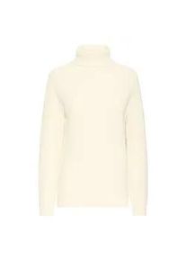 Rollkragenpullover oxmo "Rollkragenpullover OXKIMSE", Damen, Gr. XL, wei&szlig; (marshmallow), Obermaterial: 70% Baumwolle CO recyc.. 30% Polyester Pol. recyc.., Pullover Rollkragenpullover