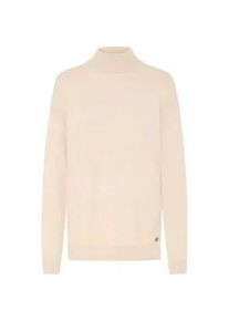 Strickfleece-Pullover oxmo "Strickpullover OXRatina", Damen, Gr. XXL, grau (cement melange), Obermaterial: 50% Viskose CV. 27% Nylon NY. 23% Polyester PES., Pullover