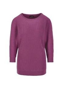 Rundhalspullover GOLDNER "Fledermaus&auml;rmel-Pullover, Schurwolle", Damen, Gr. 52/54, pink (beere), Obermaterial: 70% Polyacryl PAN. 30% Schurwolle WV., figurumspielend, Pullover Rundhalspullover, Schurwollmischung