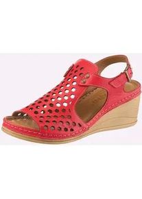 Sandale Gemini, Damen, Gr. 37, rot, Glattleder, Schuhe Sandale