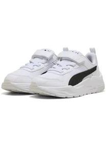 Sneaker Puma "Trinity 2 LT Sneakers Kinder", Damen, Gr. 28.5, wei&szlig; schwarz feather gray, Obermaterial: Textil, Synthetik; Futter: Textil; Innensohle: Textil; Laufsohle: Gummi, Synthetik, Schuhe Sneaker