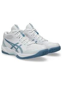 Hallenschuh asics "GEL-TASK MT 4", Herren, Gr. 45, wei&szlig;, saba blau, Textil, Schuhe Hallenschuh, f&uuml;r Hallensport
