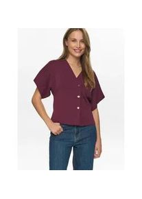 N&uuml;mph Cardigan N&Uuml;MPH "N&uuml;mph Cardigan NULONNA", Damen, Gr. XS, winetasting, Obermaterial: 46% Viskose, 54% Polyamid, Strickjacken