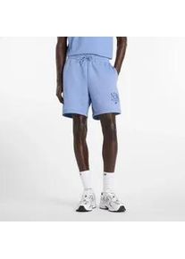 Sweatshorts New Balance, Herren, Gr. S, N-Gr, fairweather, Obermaterial: 60% Baumwolle, 40% Polyester, Hosen Sweatshorts, aus weicher Fleece-Qualit&auml;t, mit Kordelverschluss, bequeme Passform