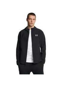 Windbreaker Under Armour "UA VIBE WOVEN JACKET", Herren, Gr. S, schwarz,, wei&szlig;, Obermaterial: 87% Polyester, 13% Elasthan, Jacken Windbreaker, mit Elasthan-Anteil, leichtes Material