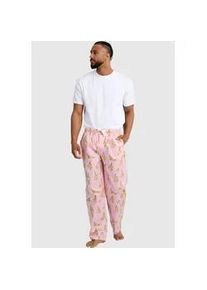 Lousy Livin Underwear Schlafhose LOUSY LIVIN "Pants Pink Banana", Herren, Gr. S, EURO-Gr&ouml;&szlig;en, mehrfarbig, 100% Baumwolle, mehrfarbig, lang, Hosen Schlafhose, mit lockerem Schnitt